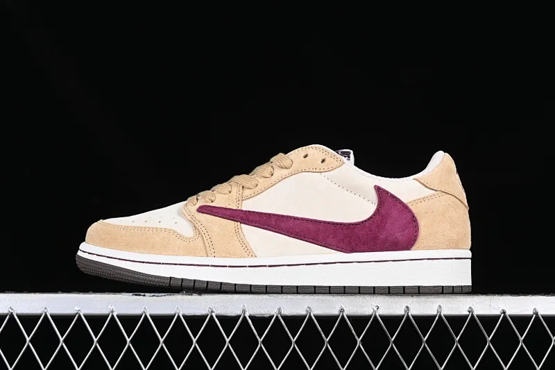 All Categories Air Jordan Jordan Series Basketball Shoes Air Jordan 1 Low Travis Scott x Air Jordan 1 Low OG AJ1 Joe 1 Reversed Overhook Joint Style Casual Sports Basketball Shoes DM7866-811